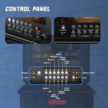 9-дюймовый измерительный прибор DVR для проверки сточных вод, видеоэндоскопическая камера