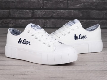 Buty, trampki damskie Lee Cooper WHITE