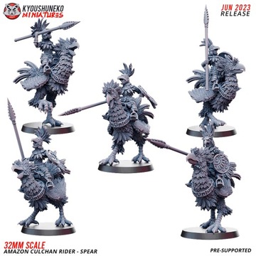 Amazon Culchan Rider Spear x5 Kyoushuneko Miniatur