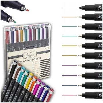 Fineliners Цветные маркеры Набор Fineliners 10 шт.