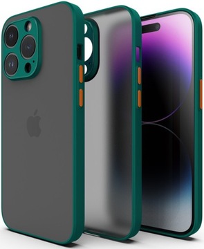 ETUI MATOWE OCHRONA APARATU DO IPHONE 15 PRO | GREEN