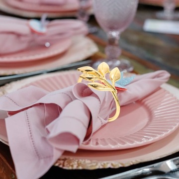 ЗОЛОТЫЕ УКРАШЕНИЯ СТОЛИКА ЛИСТЬЯ ПОДНОСКИ ДЛЯ САЛФЕТОК СТОЛОВАЯ