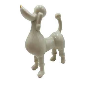 Figurka dekoracja PUDEL Pies POP ART BOHO porcelan