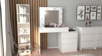 ЗЕРКАЛО КОСМЕТИЧЕСКОЕ ТРУБОЧНЫЙ СТОЛИК С 12-кратной светодиодной подсветкой