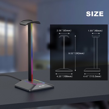 НОВАЯ ПОДСТАВКА ДЛЯ НАУШНИКОВ BEE GAMING USB-концентратор со светодиодной подсветкой RGB