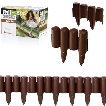 Palisada ogrodowa Prosperplast Border 2,5m Brązowy
