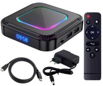 Smart Tv Box 4K Multimediální Adaptér 8K Android 13 Bluetooth Wifi Dálkové Ovládání