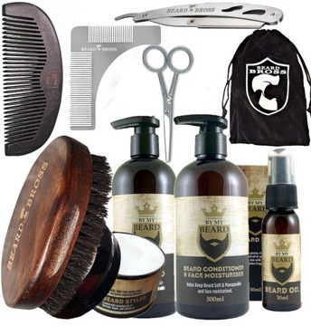 BY MY BEARD набор для бороды шампунь-масло RAZOR BRUSH COMB
