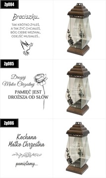 ZNICZ kapliczka LATARENKA z GRAWEREM dla Siostry