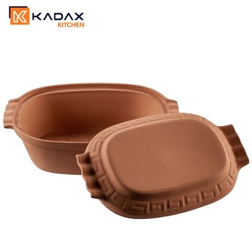 РИМСКИЙ ГЛИНЯНЫЙ ГОРШОК, 6 Л, ФОРМА ГЛИНЯНОГО СУДНА С ОВАЛЬНОЙ КРЫШКОЙ