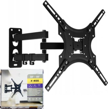 OBROTOWY ŚCIENNY UCHWYT WIESZAK DO TELEWIZORA TV VESA 32-55 CALE