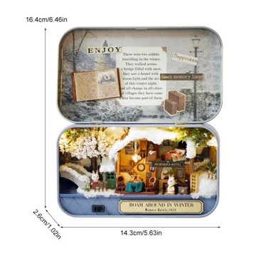 Миниатюрный дом DIY КОМНАТА LED BOX