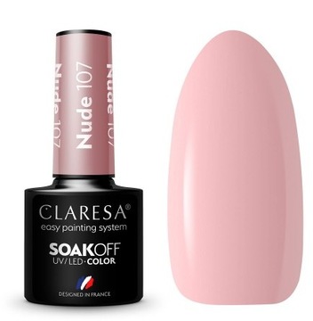 CLARESA LAKIER HYBRYDOWY UV/LED NUDE 107