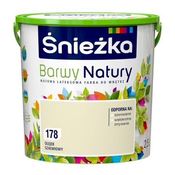 Śnieżka Barwy Natury Lateksowa Farba olejek szałwiowy 178 2,5L