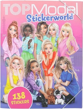 Szkicownik Kolorowanka z Naklejkami Stickerworld Top Model 12702