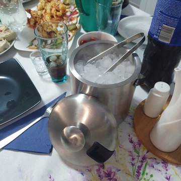 ВЕДРО ДЛЯ ЛЬДА ТЕРМАЛЬНЫЙ КОНТЕЙНЕР + ЩИПЦЫ + ЛОЖКА ДЛЯ ТЕПЛА ДЛЯ ВЕЧЕРИНКИ