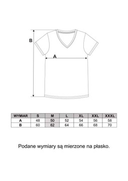 KOSZULKA DAMSKA KRÓTKI RĘKAW T-SHIRT BAWEŁNA PREMIUM DEKOLT V MORAJ R.3XL