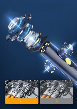 ЭНДОСКОПИЧЕСКАЯ КАМЕРА ДЛЯ КОНТРОЛЯ 4,3 ДЮЙМА HD ЭКРАН DUO 32 ГБ 8 светодиодов IP67 5 м + ЧЕХОЛ