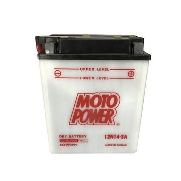 Akumulator motocyklowy 14Ah 12N14-3A MOTOPOWER