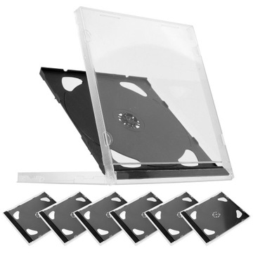 Uchwyt do przechowywania DVD Przezroczyste podwójne etui na płyty CD