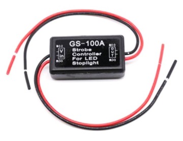 STEROWNIK KOTROLER STROBOSKOPU MIGAJĄCE BŁYSKAJĄCE ŚWIATŁO STOP LED GS-100A