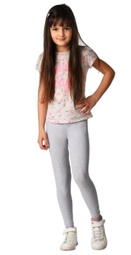 Legginsy dziecięce GETRY bawełniane SZARY D1 110
