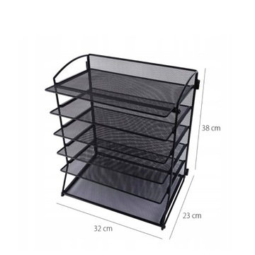 Металлическая полка для хранения, 6-слойный органайзер для документов
