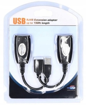 PRZEDŁUŻACZ USB EXTENDER RJ45 PO LAN 60M Cat5/5e/6
