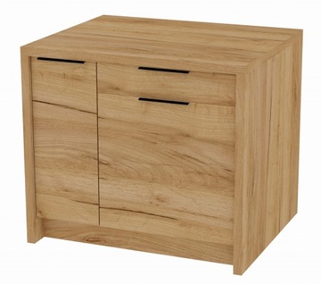 Wyspa kuchenna gotowa wyspa do kuchni z szafkami szufladą 90x80cm dąb złoty