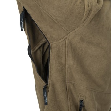 BLUZA MĘSKA POLAR KAPTUREM HELIKON PATRIOT ROZPINANA TERMICZNA CZARNA L