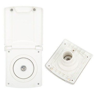 Самотечный вход для пресной воды с 2 ключами. Запираемый входной фильтр с люком.