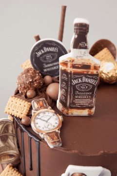 ZESTAW do dekoracji tortu Whiskey 2D 9 el.