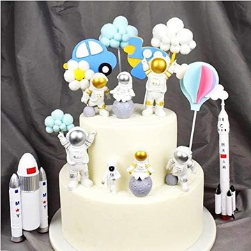 3 ФИГУРКА КОСМОНАВТА КОСМИЧЕСКОЕ ДЕКОРАТИВНОЕ УКРАШЕНИЕ ТОРТА НА ДЕНЬ РОЖДЕНИЯ