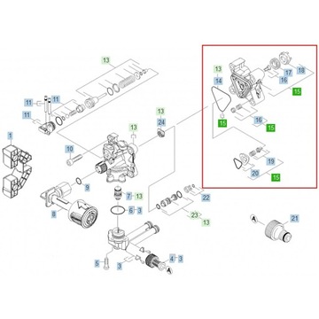 Головка насоса для стиральной машины KARCHER K4 K5 Full Control