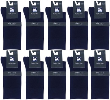WOLA Skarpety męskie 10PAR Perfect Man 42-44 navy