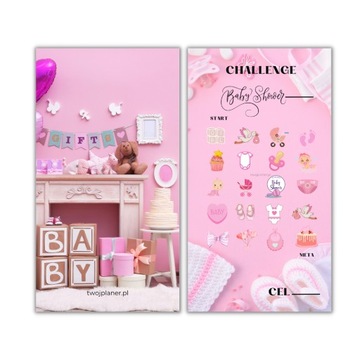 CHALLENGE Wyzwanie oszczędnościowe BABY SHOWER