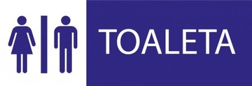 Tablica PVC 30x10cm - TOALETA