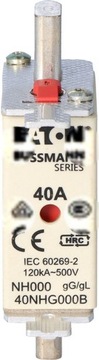 Вставка предохранителя, LV, 40 А, AC 500 В, NH000, gL/gG, IEC, 1 шт.