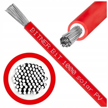BITNER Kabel przewód solarny 4mm 1500V MC4 MIEDŹ