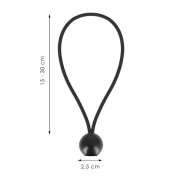 НАБОР РЕЗИНОВ С ШАРИКОМ ДЛЯ КРЕПЛЕНИЯ БРЕЗЕНТА, ЗАЖИМЫ 25, НАТЯЖЕНИЕ БРЕЗЕНТА, КРЕПЛЕНИЕ