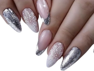 ИСКУССТВЕННЫЕ НОГТИ, РОЖДЕСТВЕНСКИЕ ЗИМНИЕ ТИПЫ, 24 ШТ.