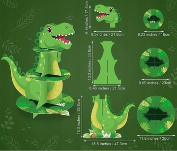 БУМАЖНАЯ КУБИНА Тарелка ДИНОЗАВР