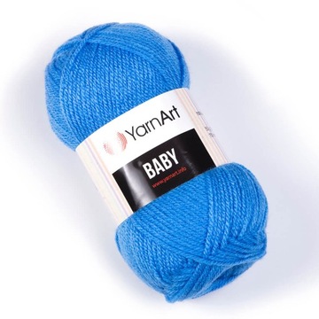WŁÓCZKA YarnArt Baby 600 NIEBIESKI 50g/150m AKRYL DO SZYDEŁKA