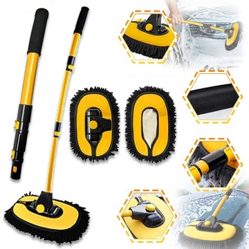 4 ШТ. XL ЩЕТКА ДЛЯ МОЙКИ АВТОМОБИЛЬНЫХ СТЕКЛОВ ТЕЛЕСКОПИЧЕСКАЯ ЩЕТКА ИЗ МИКРОФИБРЫ