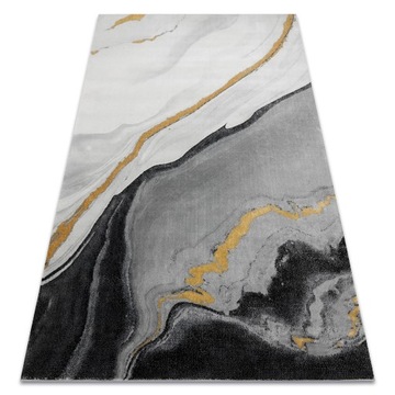STYLOWY DYWAN 80x150 cm MARMUR czarny/złoty #AF489