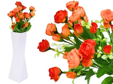 JASKRY BUKIET SZTUCZNYCH KWIATÓW RÓŻYCZKI OGRODOWE 42CM DEKORACJA OZDOBA