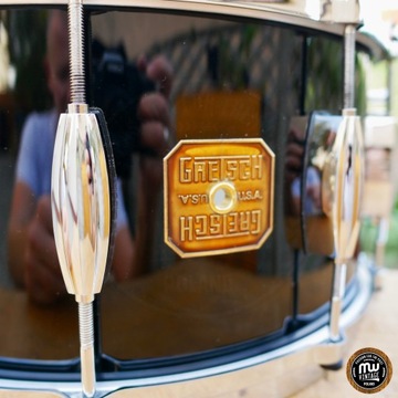 Квадратный значок Gretsch Jasper 14 x 7 дюймов Fat Flying Vintage № 1, малый барабан