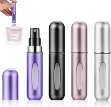Atomizer podróżny do perfum 5ML zestaw 4 szt.