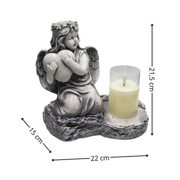 СЕРАЯ ГИПСОВАЯ ФИГУРКА ГРОБНИЦЫ СВЕТОДИОДНАЯ ЛАМПА 3XAAA