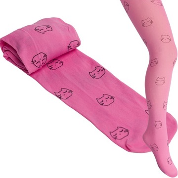 Rajstopy dziewczęce w Koty Kotki 50DEN r104 PINK